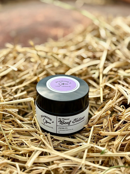 All Natural Finished Beef Suet Tallow Cream-Lavender